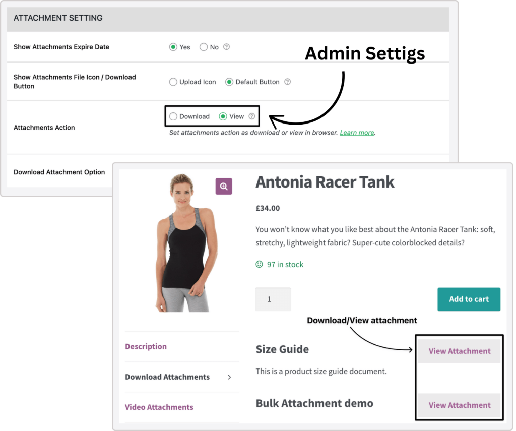 attachment actions