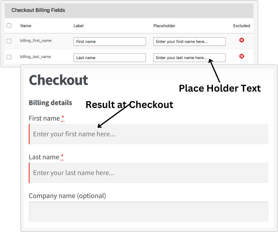 Renamce checkout field placeholders 1