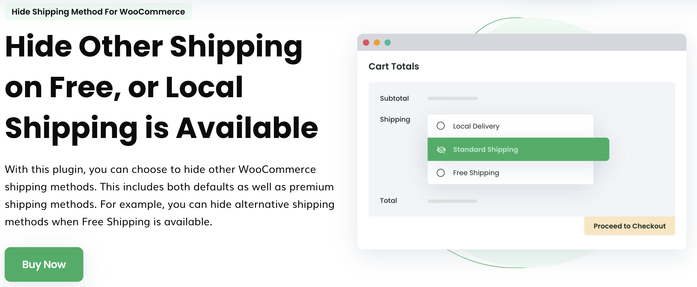Hide Shipping Method For WooCommerce