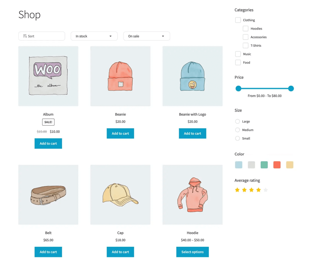 WooCommerce Product Filter AJAX plugin screenshot