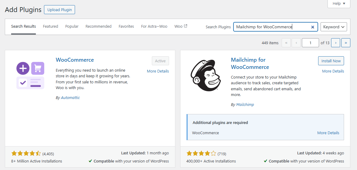 MailChimp for WooCommerce 2