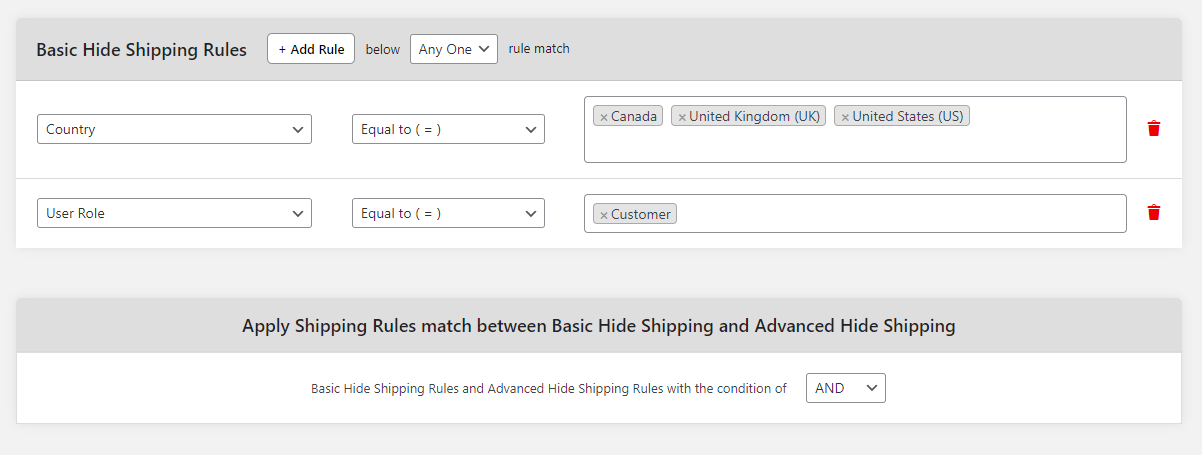 WooCommerce hide shipping methods - 10