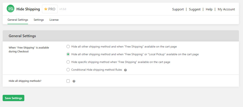 WooCommerce hide shipping methods 6