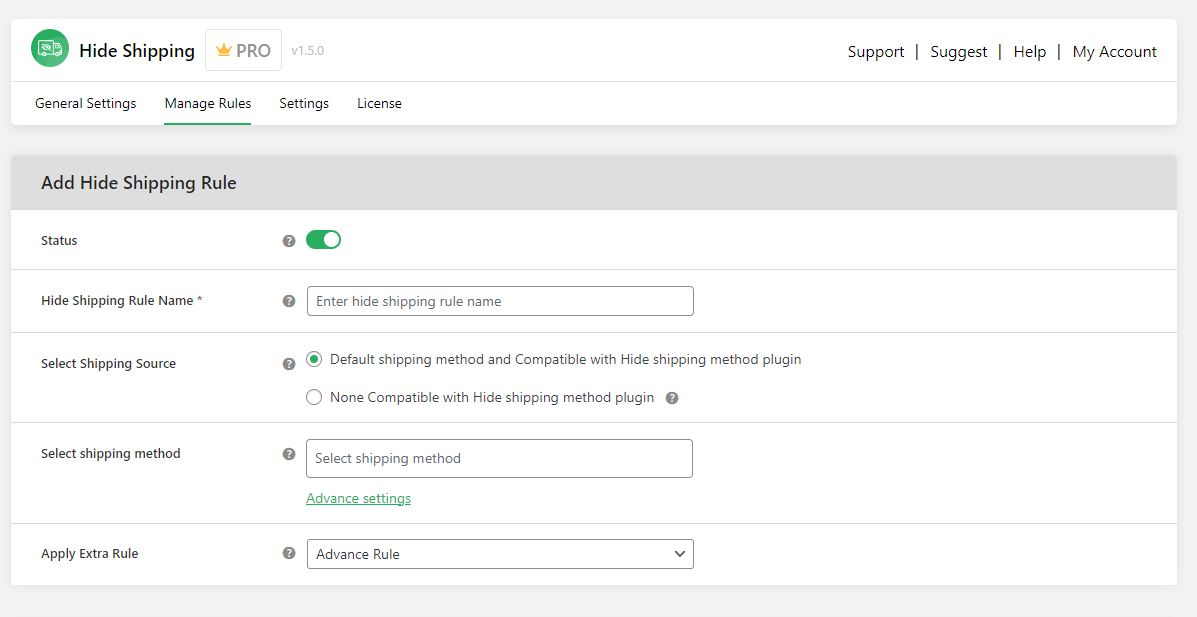 WooCommerce hide shipping methods - 9