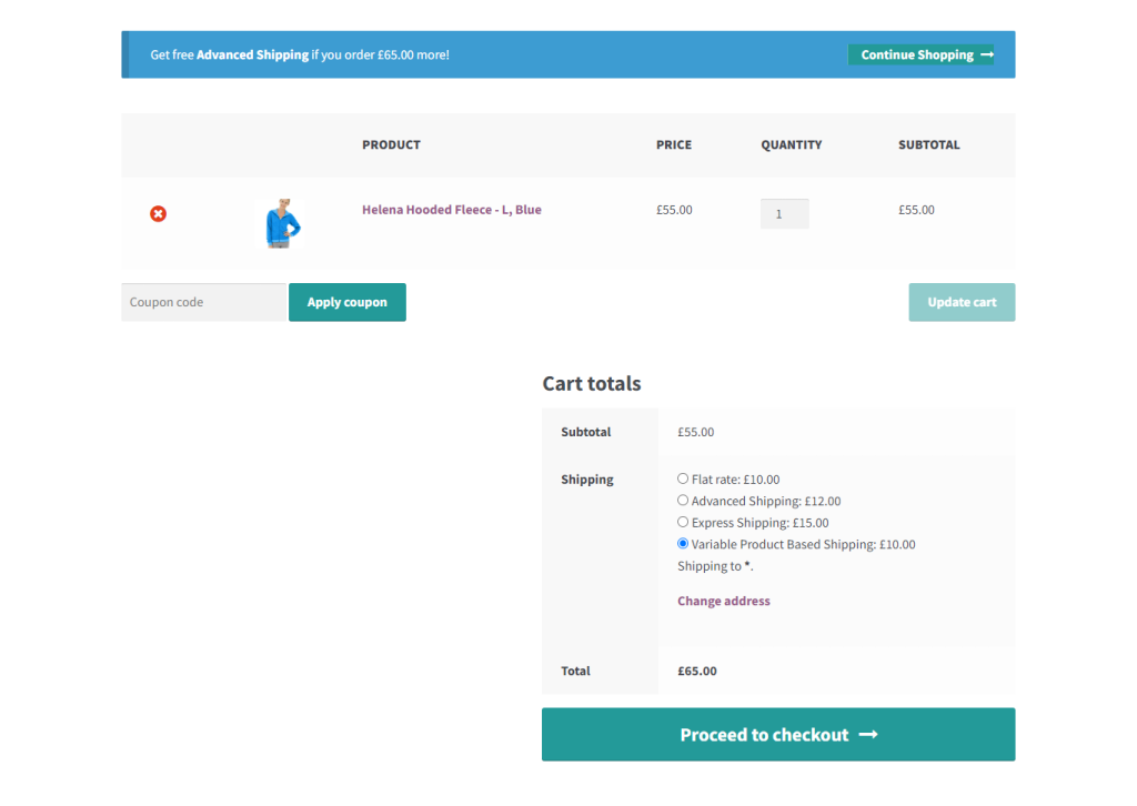 variable product-based flat rate shipping in WooCommerce - 11