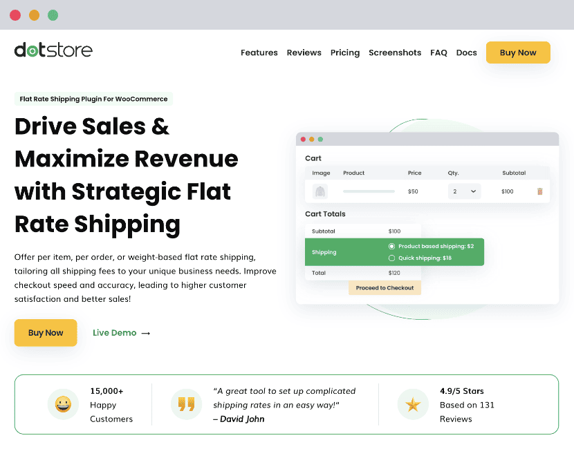 Sales Page Flat Rate Plugin