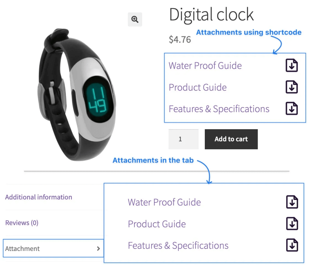 WooCommece Product attachment plugin by Dotstore