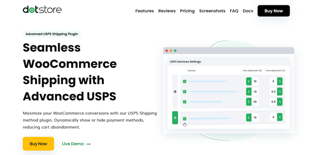 WooCommerce shipping calculator plugins WooCommerce-Advanced-USPS-Shipping-Method-Thedotstore