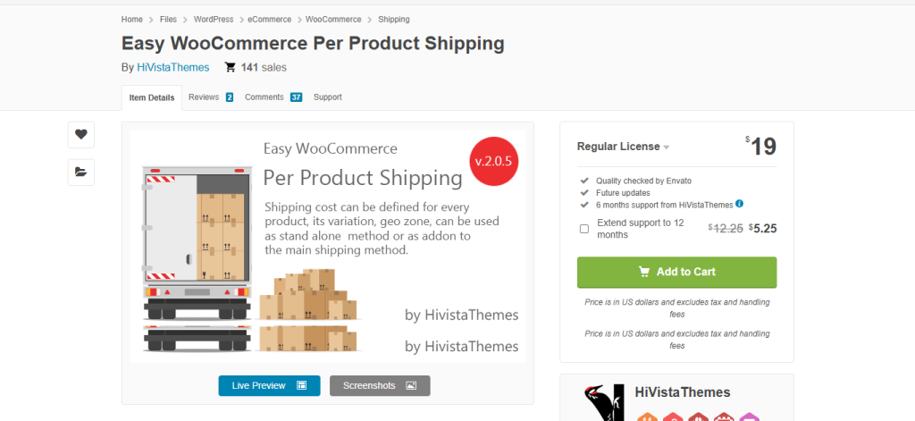 free WooCommerce shipping plugins Easy-WooCommerce-Per-Product-Shipping-by-HiVistaThemes-CodeCanyon