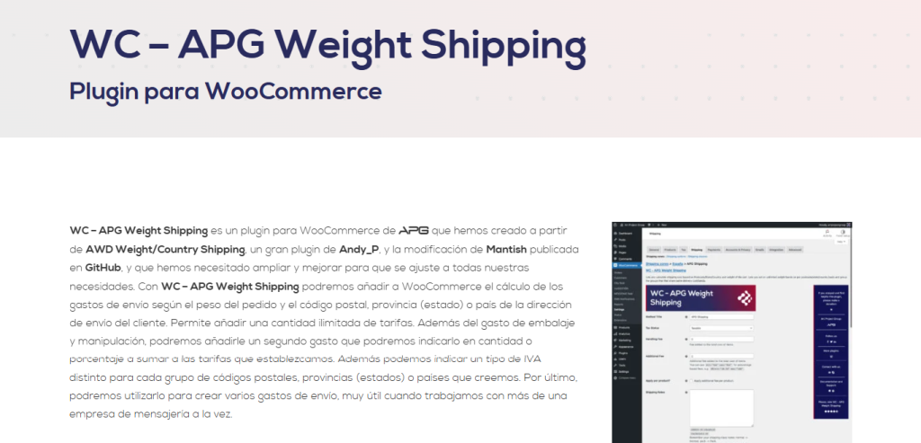 free WooCommerce shipping plugins WC-APG-Weight-Shipping-Art-Project-Group