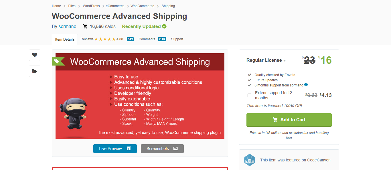 free WooCommerce shipping plugins WooCommerce-Advanced-Shipping-by-sormano-CodeCanyon