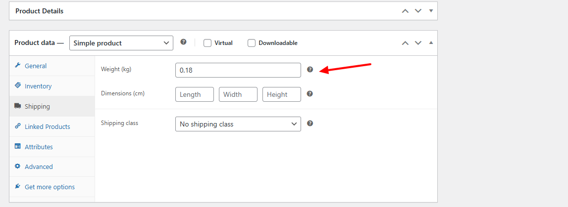 weight based shipping WooCommerce 2