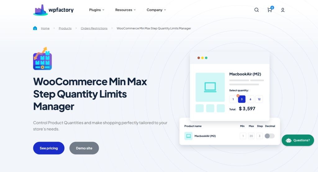 WooCommerce min max quantity WooCommerce-Min-Max-Step-Quantity-Limits-Manager-Plugin-WPFactory-Plugins