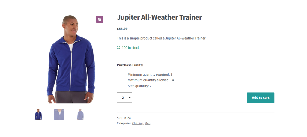 WooCommerce minimum quantity 7