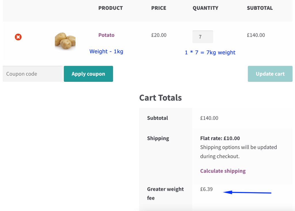 Weight rule creation admin settings in WooCommerce Extra Fees Plugin.