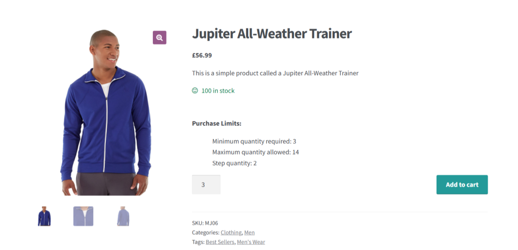 WooCommerce maximum quantity - 1