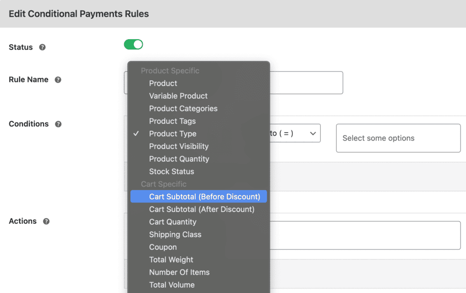 Improve checkout conversion in WooCommerce with various conditional payments rules